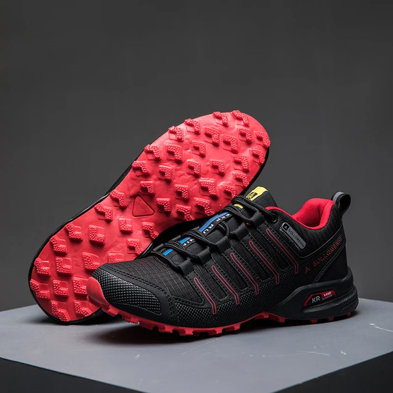 Men Shoes Men Casual Sports Shoes Outdoor Leather Hiking Travel Shoes Four Seasons Lightweight Breathable Mesh Walking Shoes