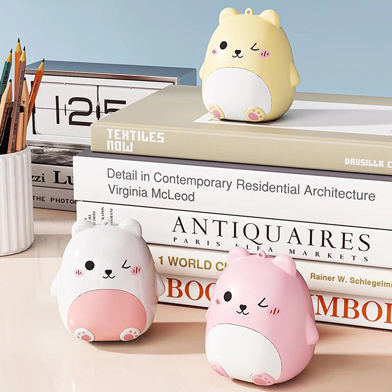 Cute Cartoon Small Bear Portable Double-layer Compartment Going Out Packed Separately Medicine Storage Plastic Pill Box Fashion