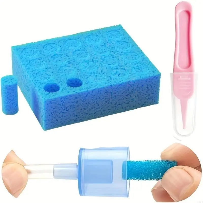 200pcs Baby Nasal Hygiene Foam Sponge Nasal Aspirator Sponge for Gentle Cleaning