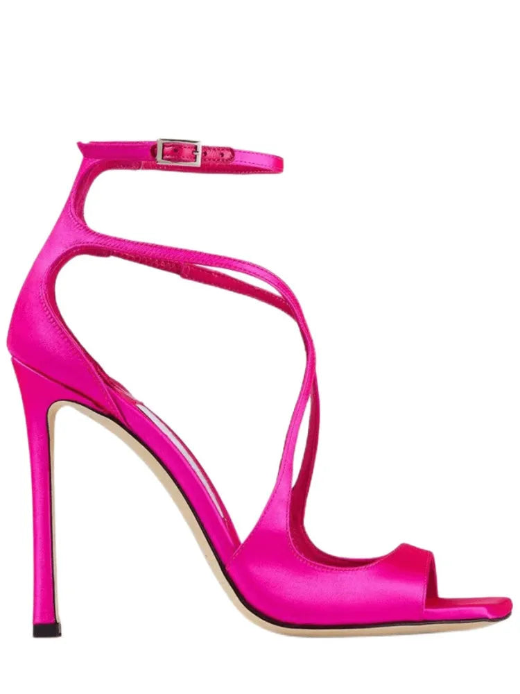 Summer New Fashionable High-heeled Women's Open Toed Sandals Dance Shoes Party Sexy 34-44 Large Women's Shoes