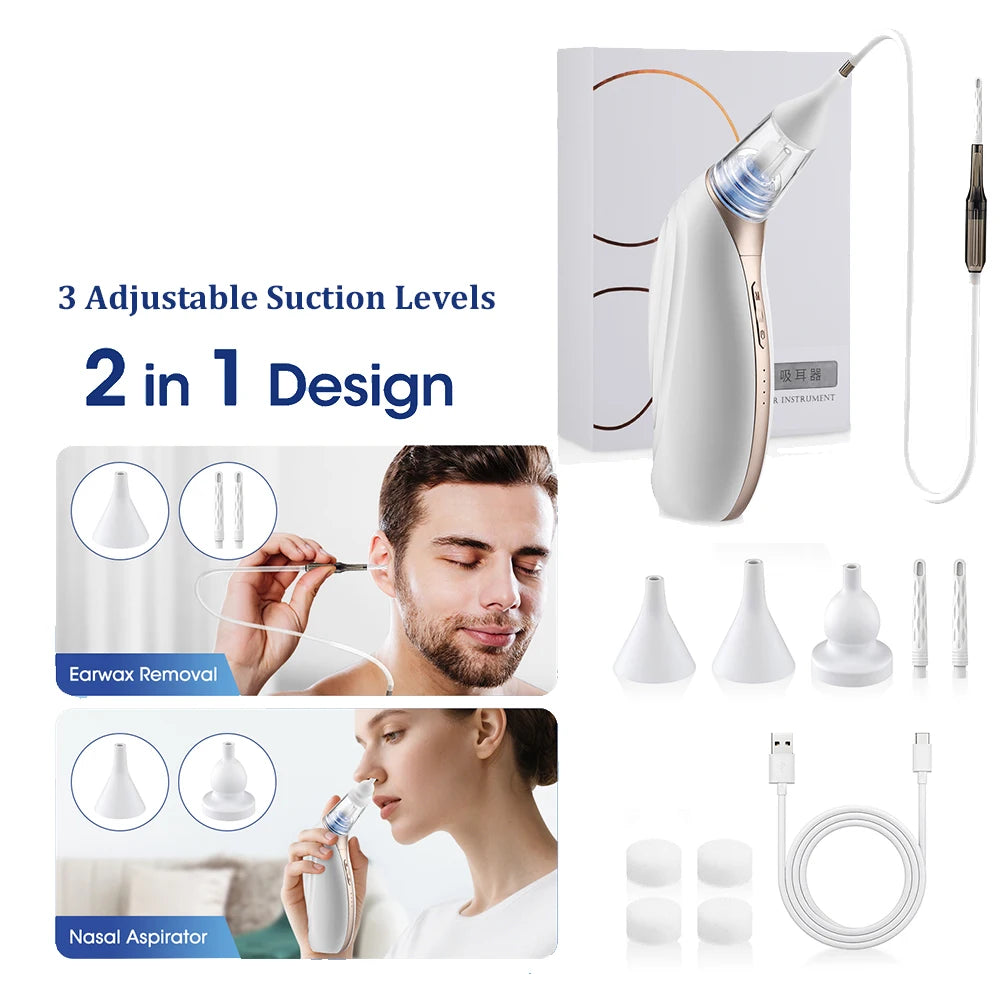 Baby Nasal Aspirator Electric Nose Cleaner Newborn Baby 9-Speed Nose Suction Device Booger Mucus Sucker for Infant Low Noise