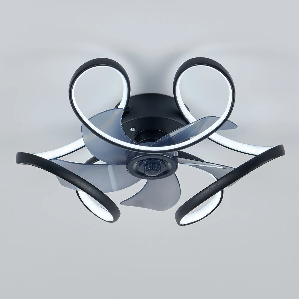 Modern Ceiling Fan Home Decorative Pendant Fan With Lamp Reversible Motor Suitable Kitchen Living Room Creative Chandelier Fan