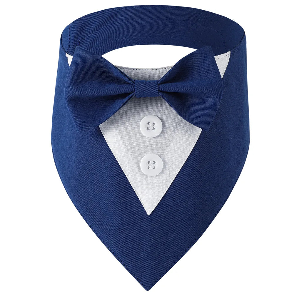 Sucado Handsome Wedding Pet Dog Bandana Elegant Suit Bowtie Luxury Triangular Scarf Collar Engagement Party Gifts Accessories