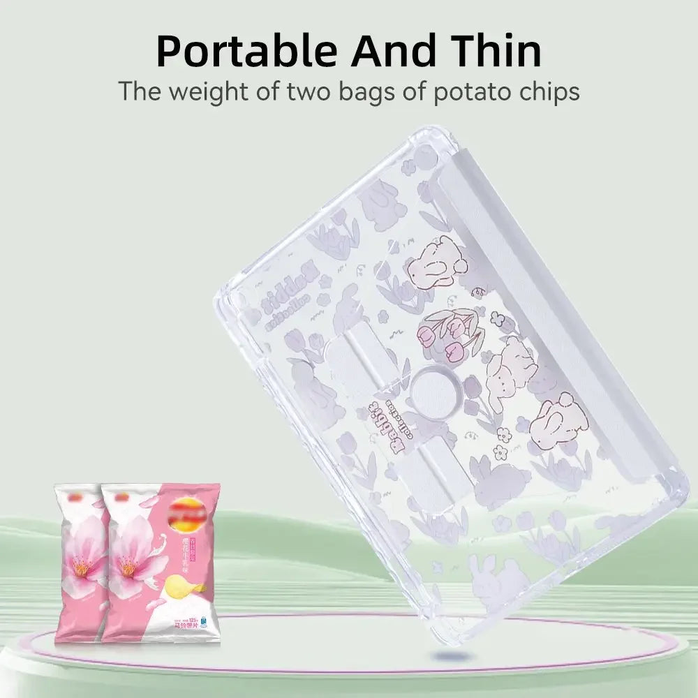 For iPad 2024 Air 6 11 iPad Pro 11 12.9 13 10 Gen 10.2 9th 8th 6th 5th 9.7 inch Air 4 5 10.9 Mini 7 6 Smart Transparent Case