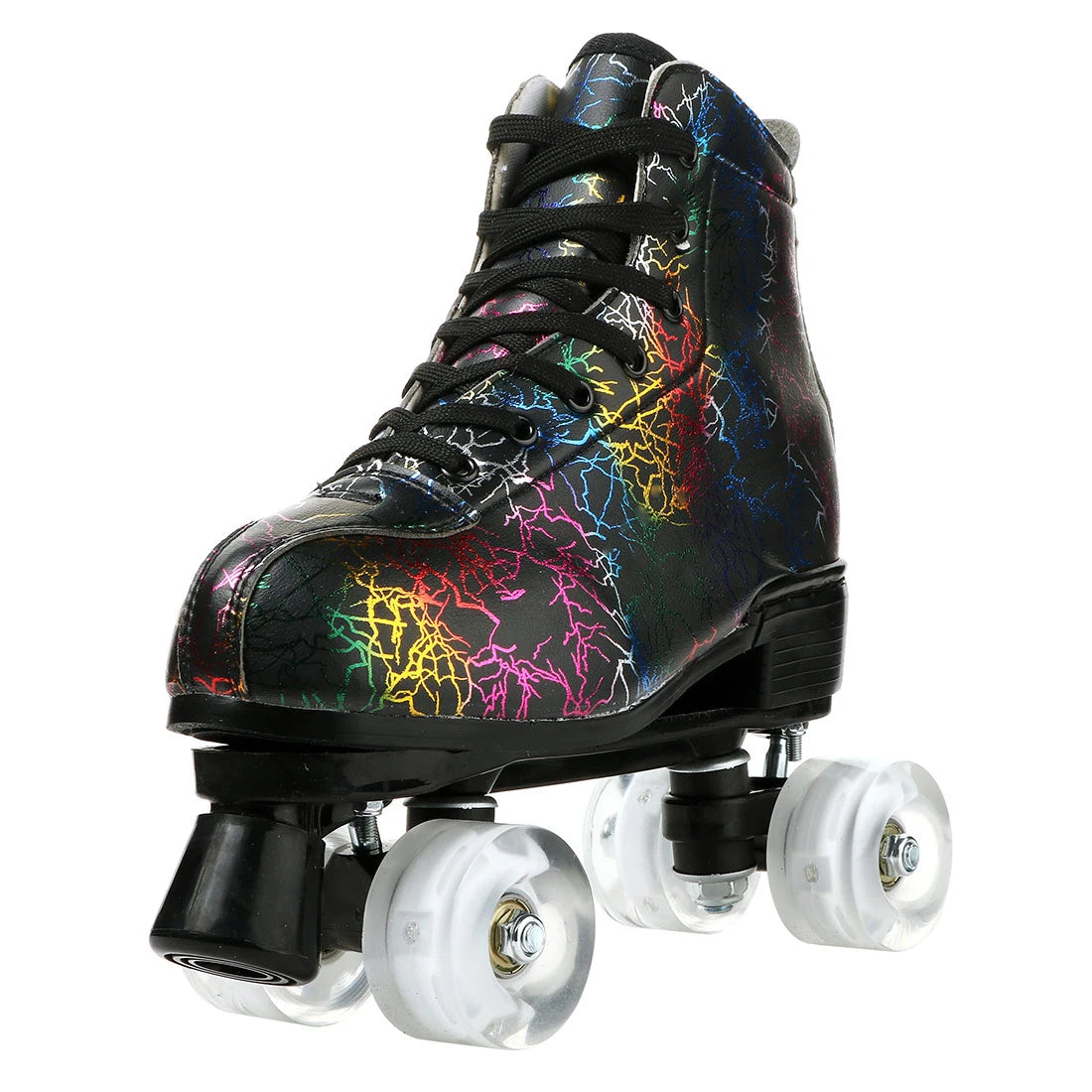 Flashing Quad Roller Skates Adult Flashing 4 Wheels Skates For Women Men Outdoor Sports Ice Skating Rink Quad Sneakers