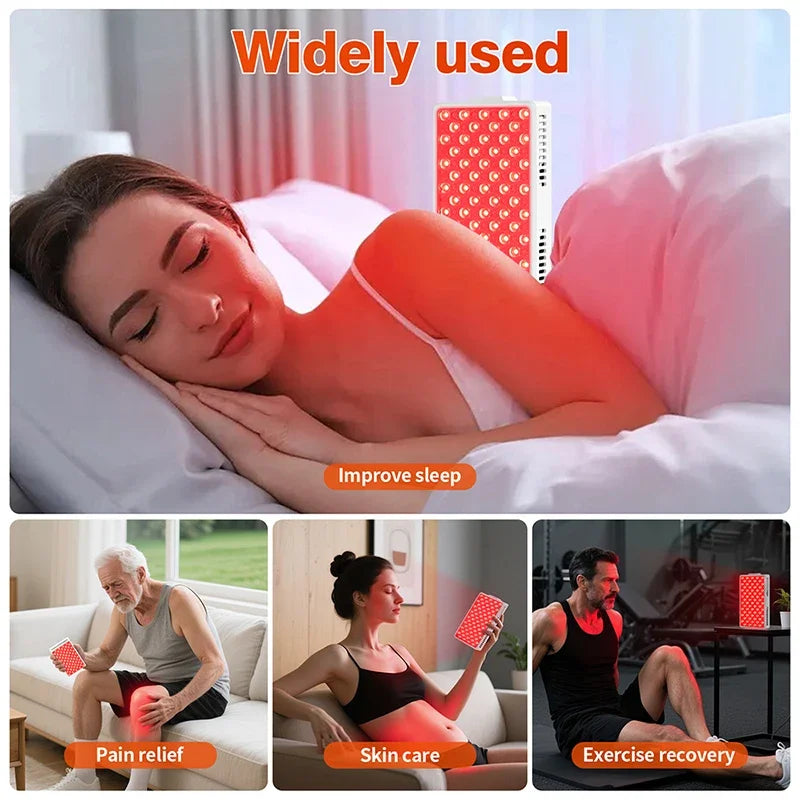NEW 144 PCS LED Red ＆Infrared Light Therapy Lamp 850nm 660nm LED Beauty Devices for Relieve Full Body Pain Red Light Relief Knee