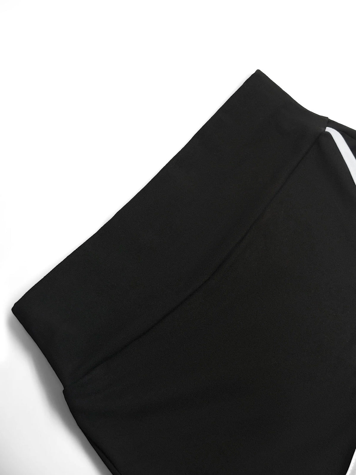 Women High Waist Skirt Shorts White Contrast Trim 2 In 1 Daily Casual Built-in Safety Short Pants Street Bottoms