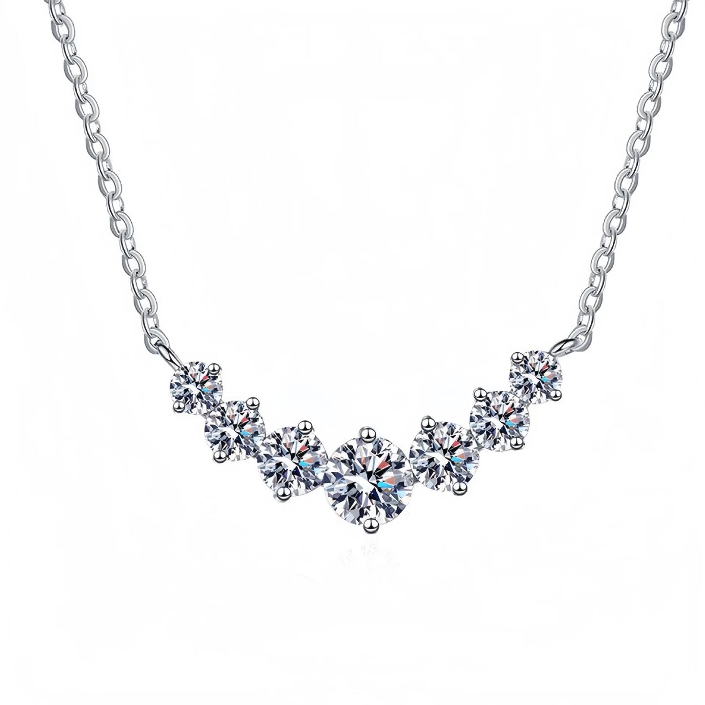 925 Sterling Silver Necklace Pendant 5A Zircon Fashion for Women Wedding Jewelry Engagement Charm Party Gift Fine fine chain