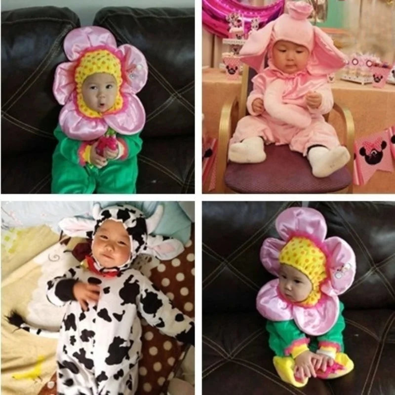 New Arrival High Quality Baby Boys Girls Halloween Dinosaur Costume Romper Kids Clothing Set Toddler Co-splay Triceratops