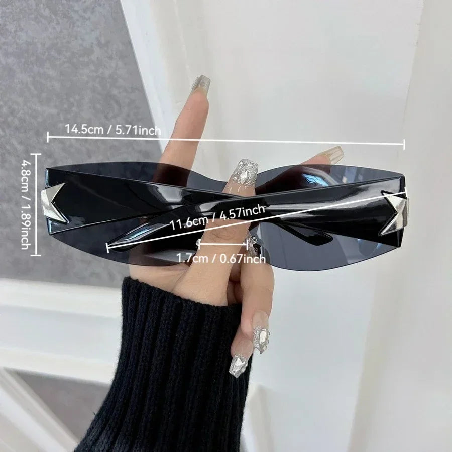 Sexy Square Sunglasses Women Men Rimless Sun Glasses Female Male Designer Brand Colorful Travel Outdoor Oculos De Sol