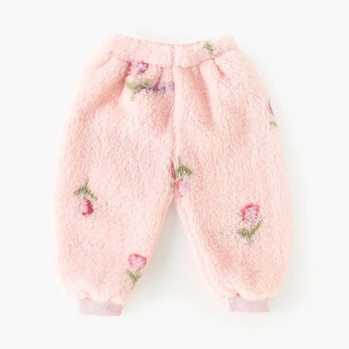 Winter Long Sleeve Baby Outfits Sets Little Kids Tops + Pants Cute Fleece Thickened Floral Clothing