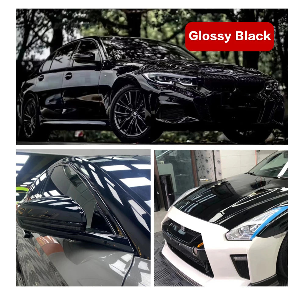 High Gloss Rearview Mirror Wrap Vinyl Car Tuning Stickers Car Styling Interior Films for Car Carbon Fiber Decals for Vehicle