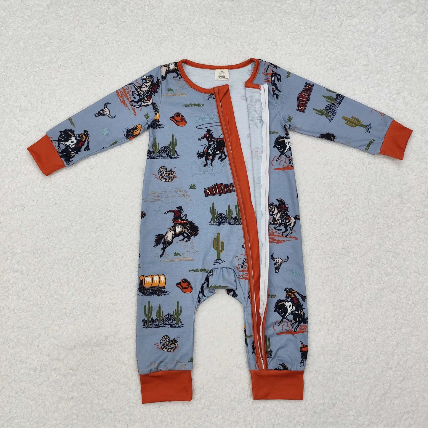 Duck Embroidery Blue Color Baby Summer Romper Wholesale RTS Kids Boutique Infant Factory Price Toddlers High Quality Baby Romper