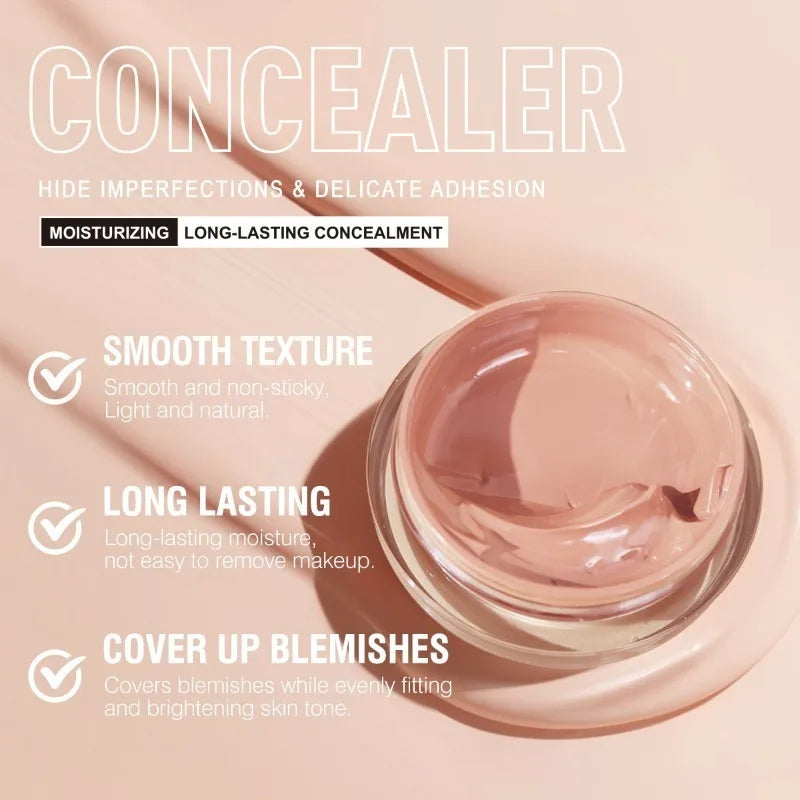 Multi-color Concealer, Dark Circles Covering, Facial Blemishes, Waterproof and Sweat-proof, Long-lasting Natural Concealer