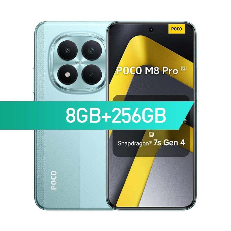 Mobile Phones POCO M8 Pro 5G Global Version Snapdragon 7s Gen 4 6.83' 1.5K 120Hz Display 6500mAh Battery 100W NFC