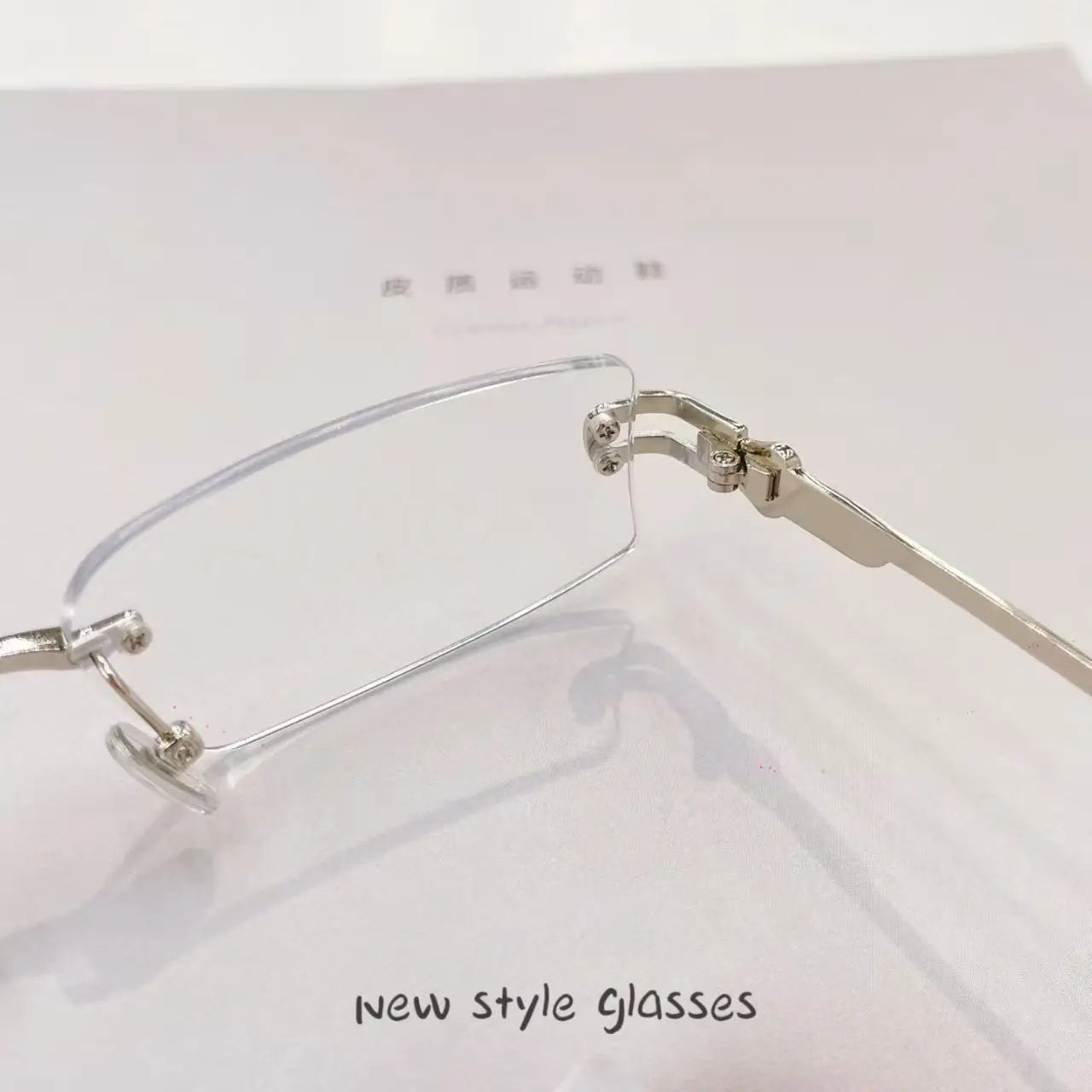 Rectangle Shape Rimless Sunglass Women Fashion Trendy UV Protection Sun Glasses for Man Korean Style Men Sunglasses