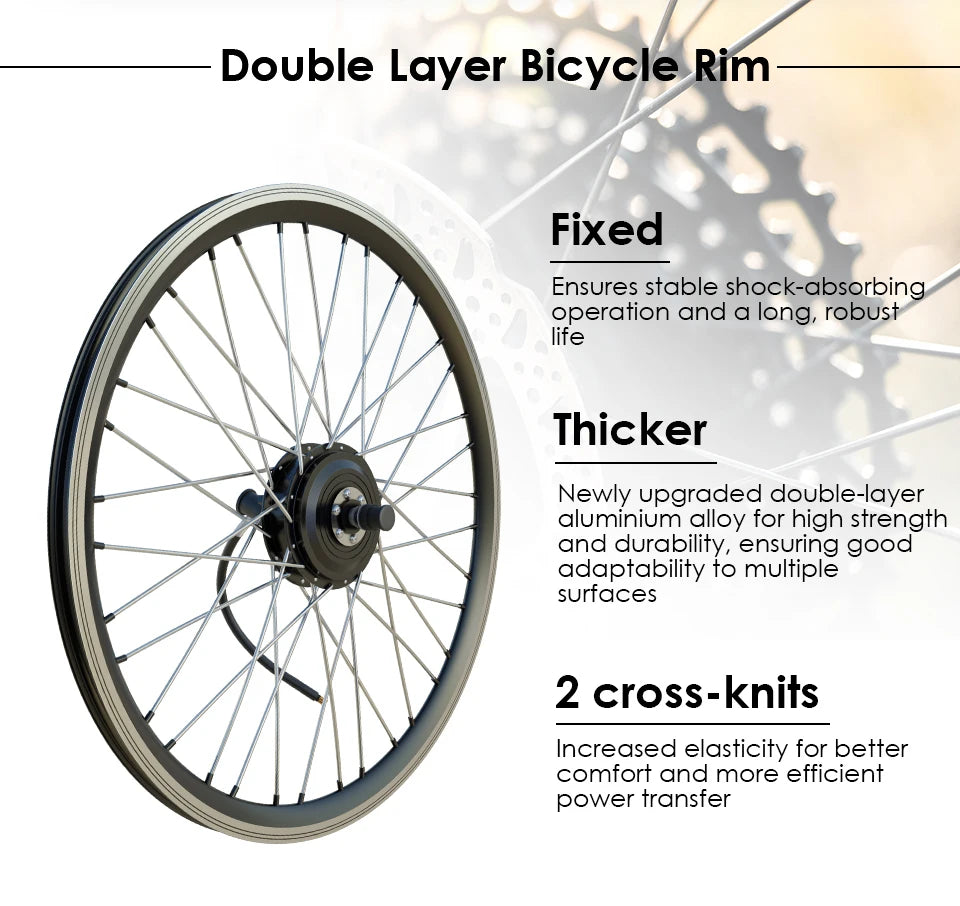 250W 350W 500W High Spedd Ebike Hub Motor & Assembled Wheel 20-29Inch 700C Tyre Electric Bicycle  Rotary Cassette Ebike Kit
