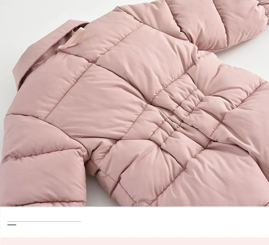 Ircomll Winter Baby Jumpsuit Thick Warm Infant Hooded Inside Fleece Jacket Newborn Boy Girl Coat Overalls Cotton Down Jacket