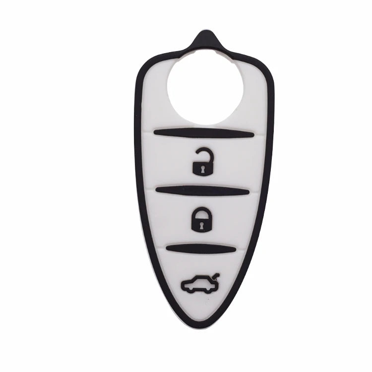 10pcs/lots Silicone Rubber Key Pad 3 Buttons for Alfa Romeo Mito Giulietta 159 GTA Flip Remote Key Colorful Pad Car Accessories