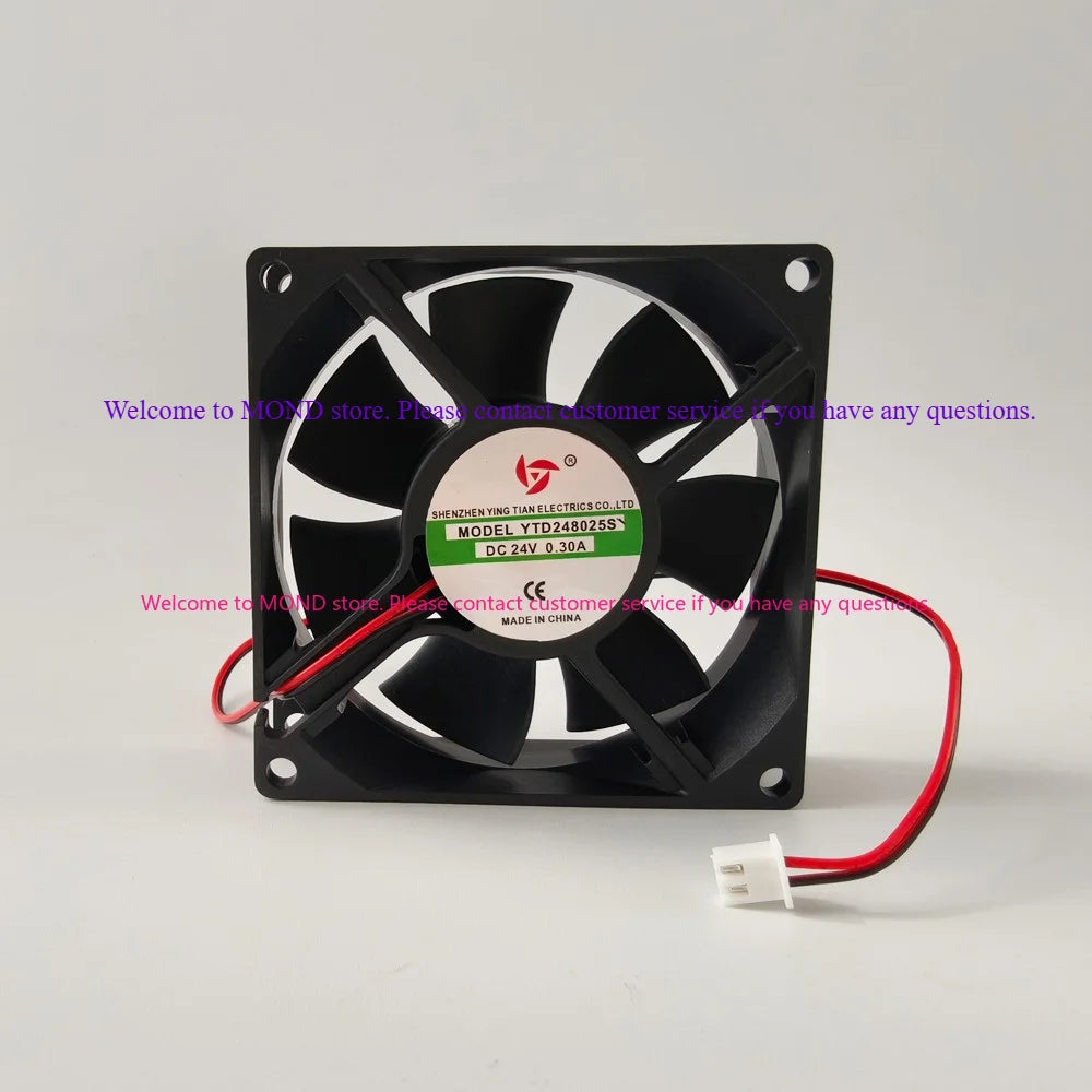 YTD248025S Server Cooling Fan 24V 8cm 80x80x25mm 0.30A 0.23A 0.35A High Air Flow CPU Welding Machine Inverter Cooler  New
