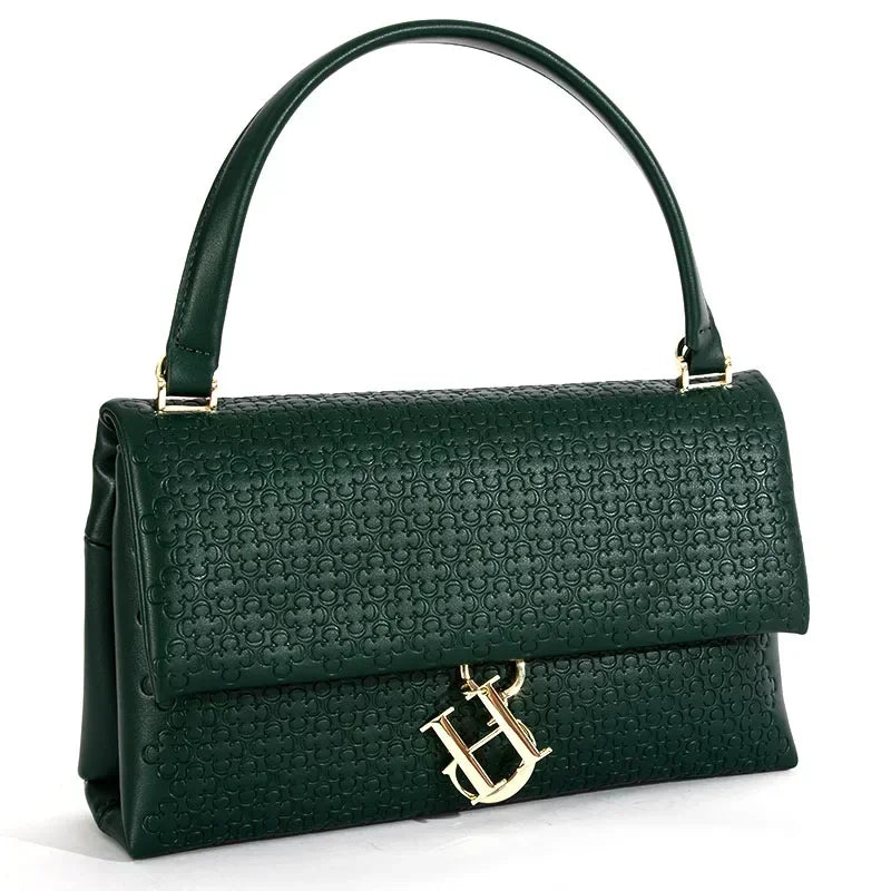 CH Handbag For Women Luxury Designer Shoulder Bag Fashion Embossed Leather Top Handle Bag Elegant Clutch Bag For Daily Use
