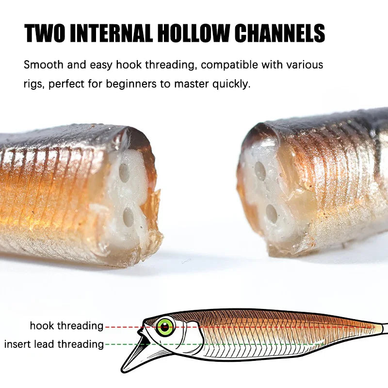 Competition Edition Floating TPE Soft Bait 2.5" 3" Midosto Wacky Rig Lure Rolling Action for High-Pressure Fishing for Bass Pike