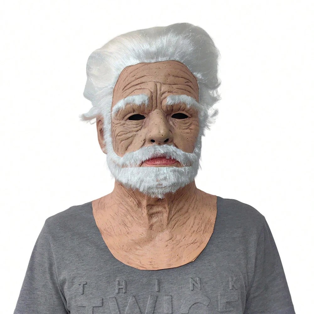 Halloween Horror Old Witch Mask with Hat Cosplay Scary Clown Hag Latex Masks Green Face Big Nose Old Women Costume Party Props