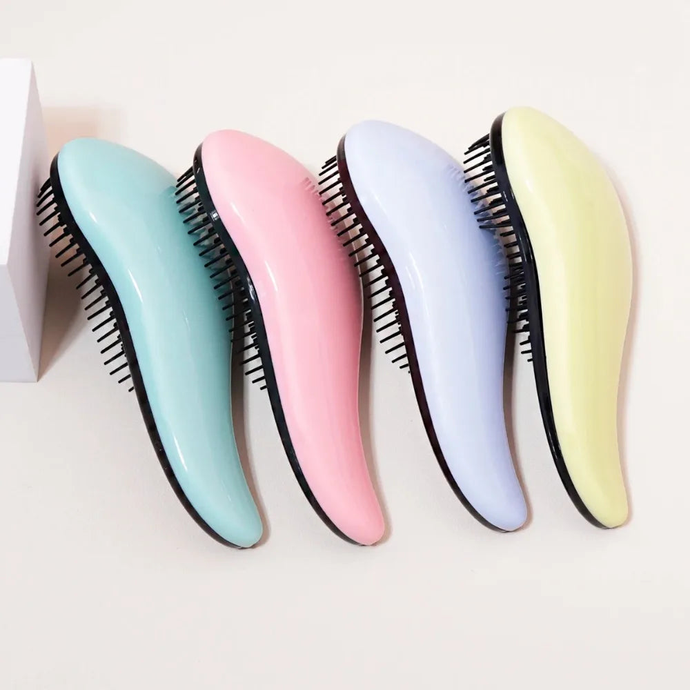Antistatic Massage Detangling Brush, Wet Curly Hair Winding Shower Brush, Salon Hairdressing Tool, Ideal for Real Hair Wigs