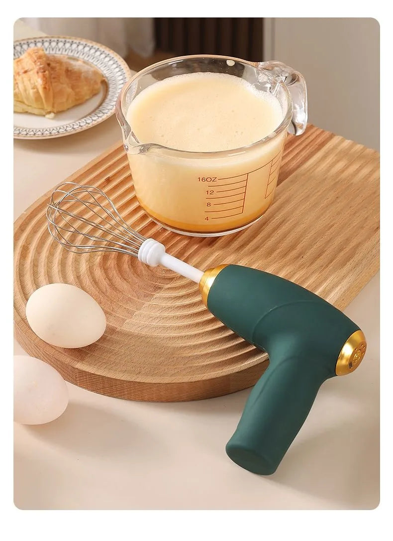 1 Electric Mixer, Egg Beater, Double Stick, 3-Speed Gun Style Cake Cream Mixer, Batter Mixer, Food Mixer