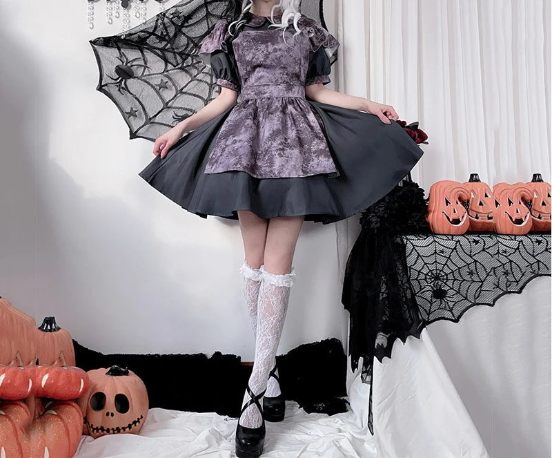 2025 New Halloween Costume Witch Dress Casual Fashion Versatile Dress for Women