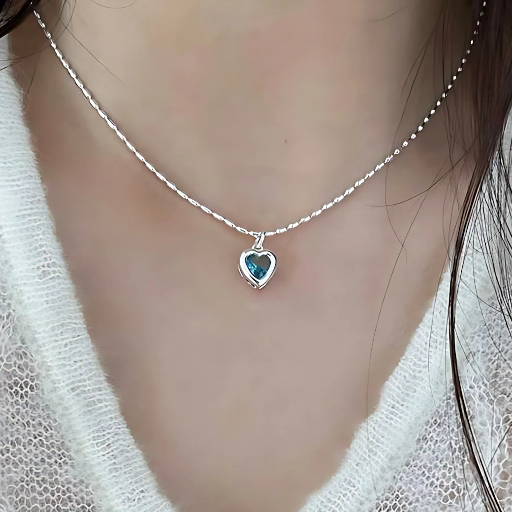 VENTFILLE  925 Sterling Silver Black Agate Necklace for Women Girl Snake Bone Chain Water Drop Jewelry Gift Dropshipping