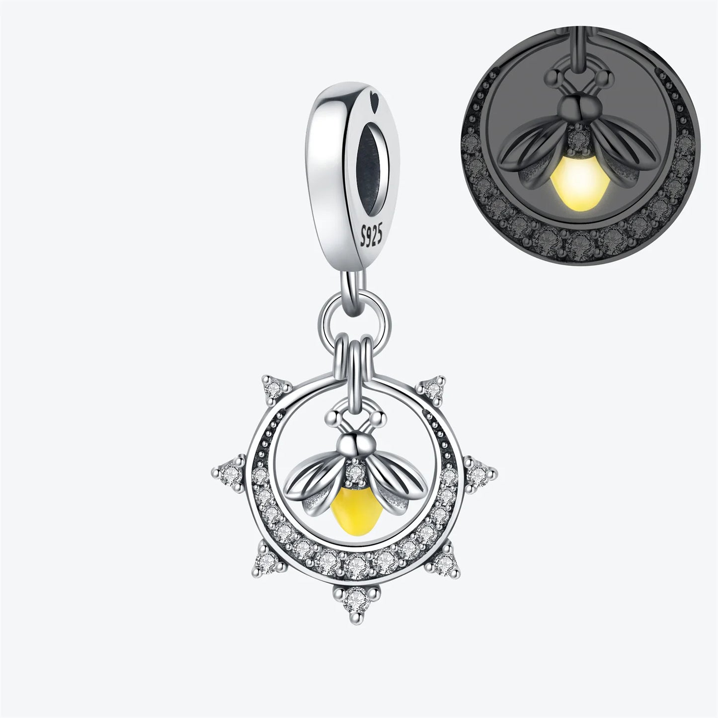 925 Sterling Silver Plated Bee Sunflower Butterfly Charm Pendant Fine Jewelry Women DIY Bracelet Necklace Birthday Party Gift