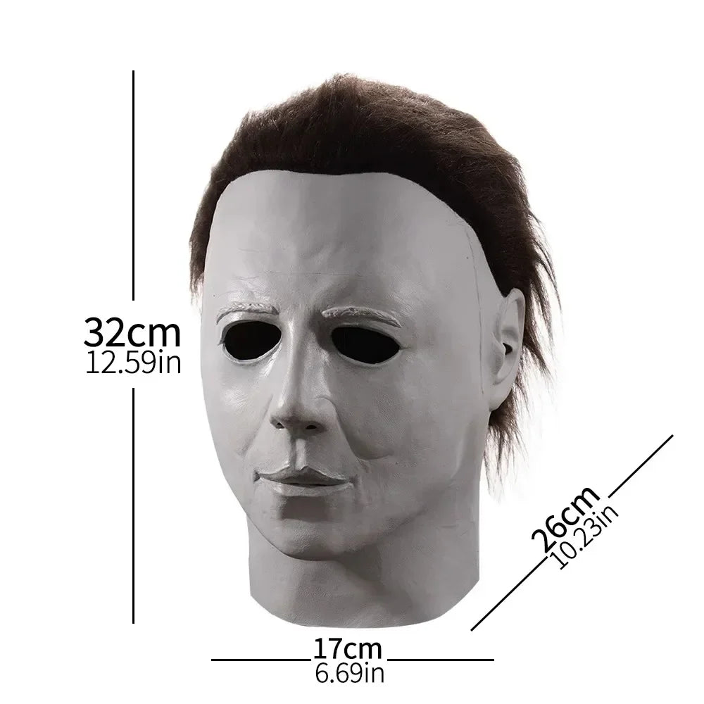 Halloween Mask Cosplay Horror Bloody Killer Demon Latex Helmet Carnival Masquerade Party Props Realistic Headgear