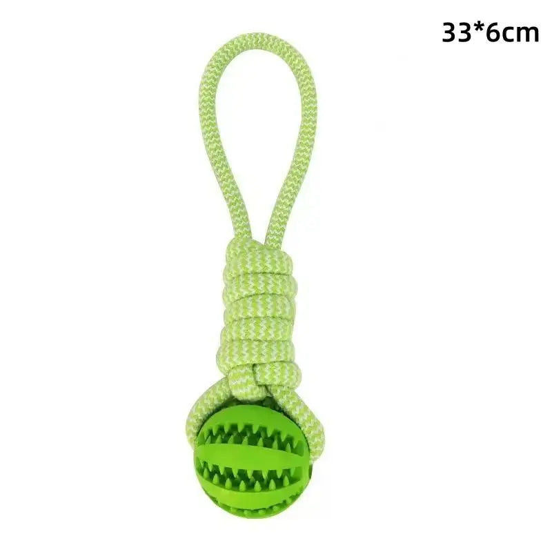 Pet Tug Rope Toy Durable Chewing Dental Health Ball for Interactive Fun Small Medium Dogs