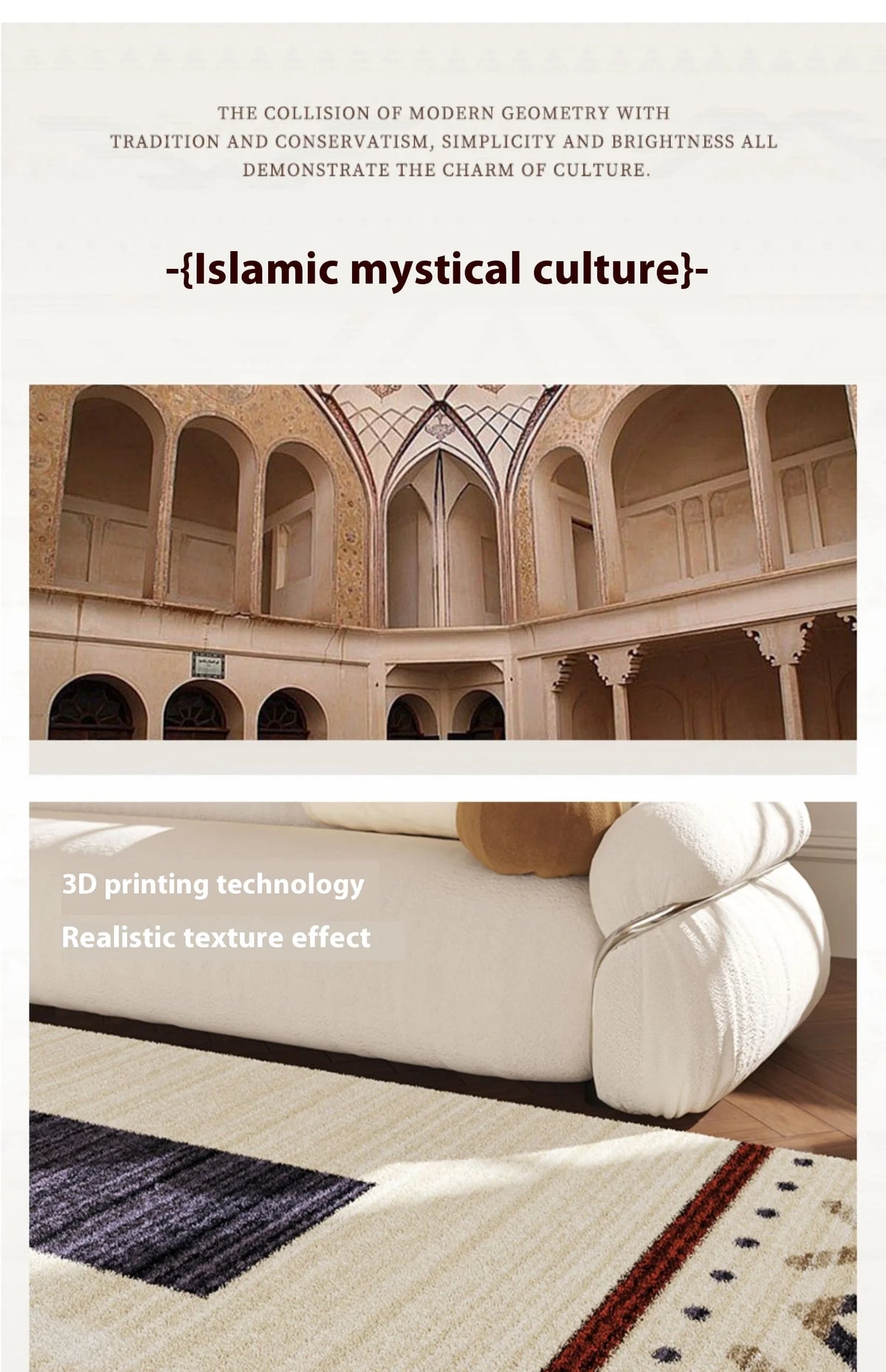 VIKAMA New Design Warm Wave Retro Winter Warm Non-slip Floor Mats Living Room Bedroom Sofa Washable Dirt-resistant Carpet
