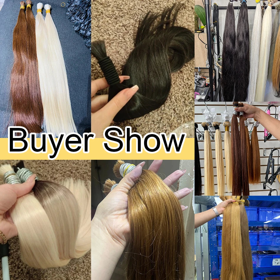 Human Hair Bulk No Weft Virgin Remy Hair Vietnamese Hair Straight Hair Bulk Real Natural Hair No Weft For Braiding Wholesale