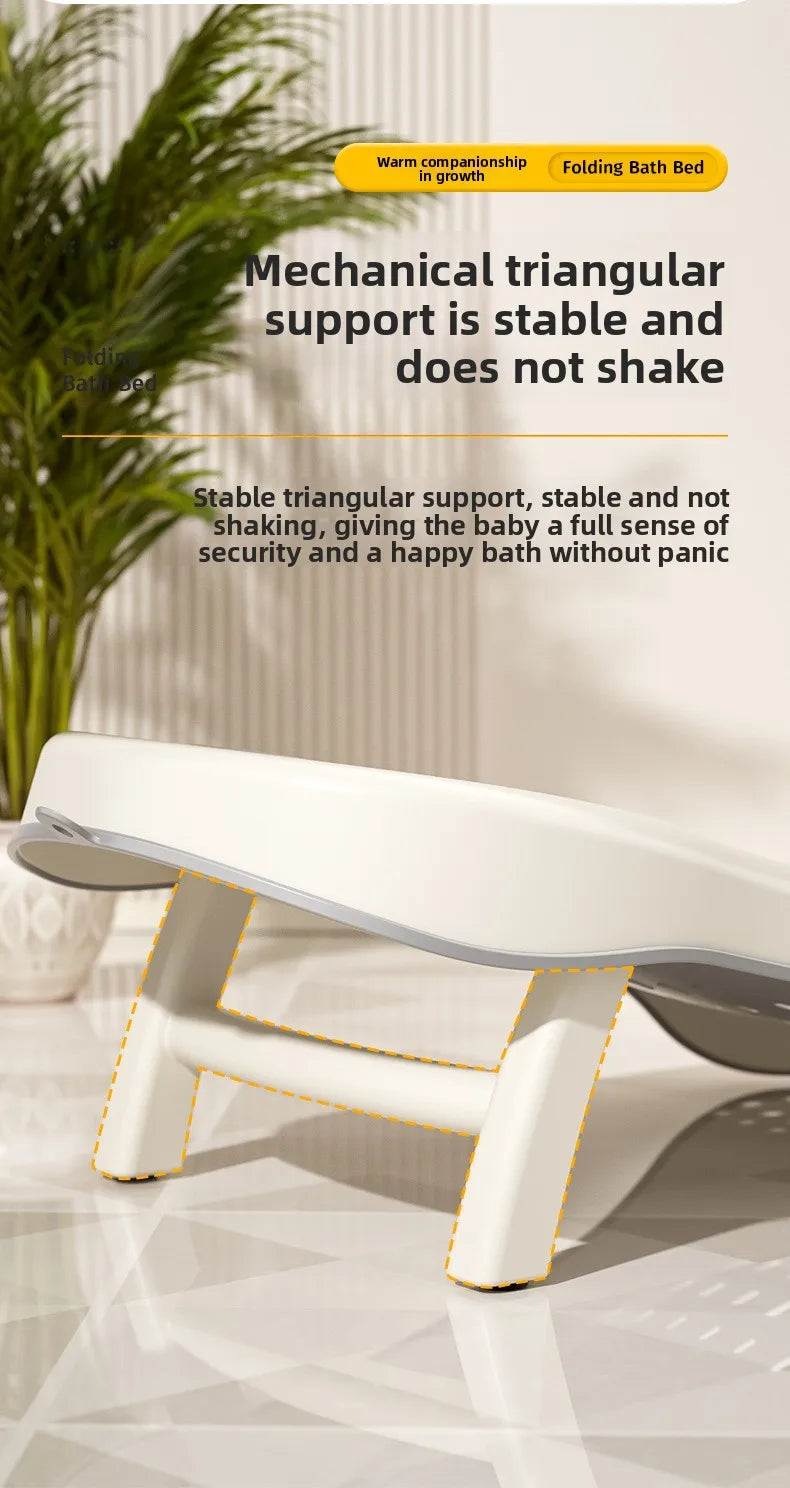 Parent Helper Universal Non-Slip Bath Net, Newborn Bath Lying Rack Baby Convertible Sit-Lie Bath Bed Temperature Sensing