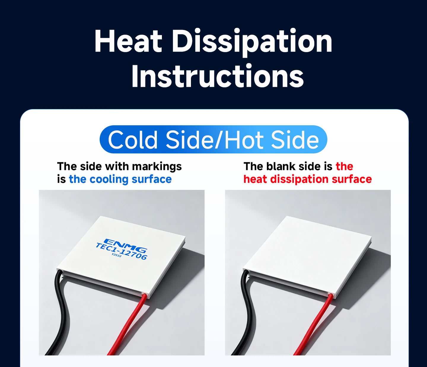 ENMG TEC1-12706 / TEC1-24106 Thermoelectric Cooling Module-12V/24V Peltier Cooler for DIY&Industrial Applications Peltier Effect