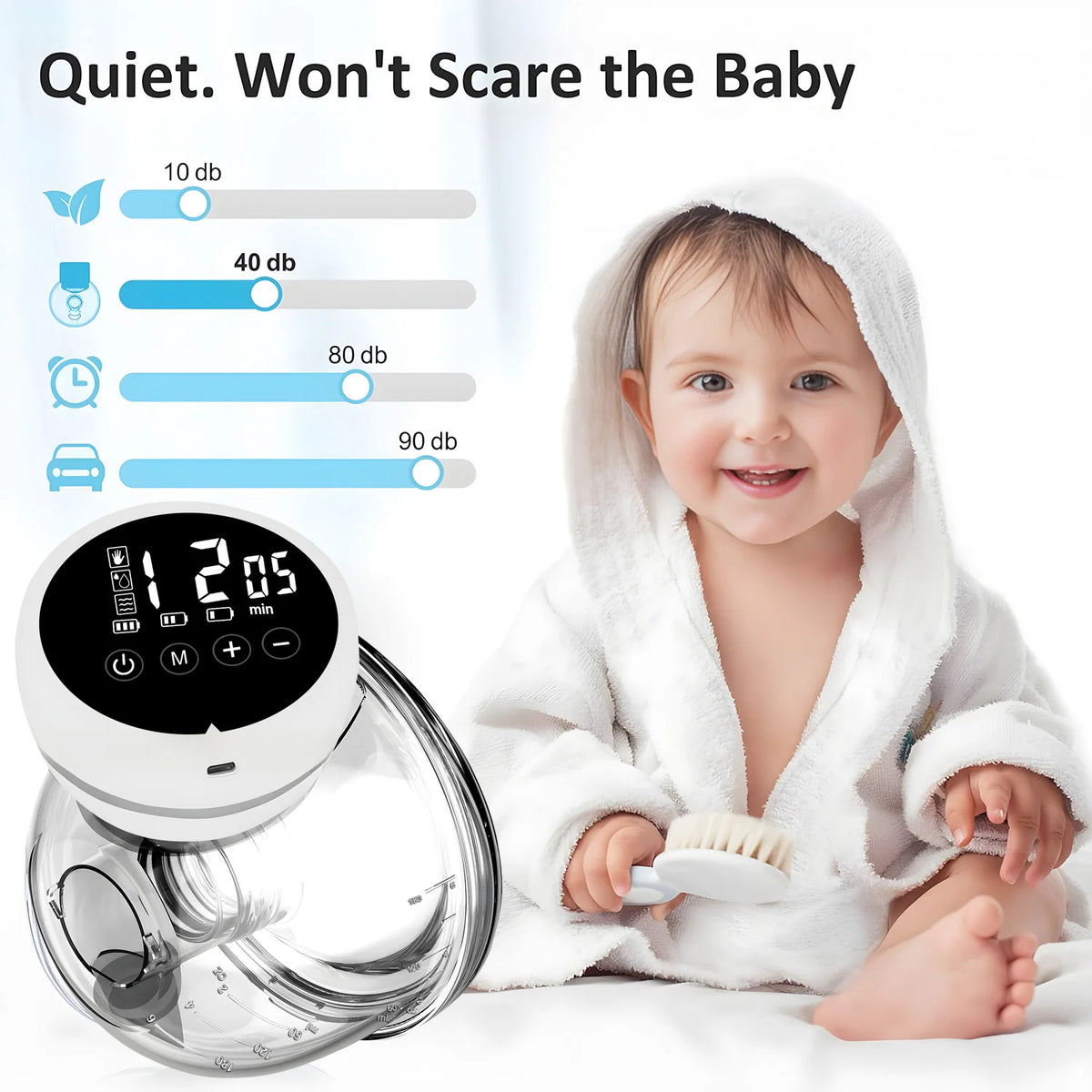 1PCS Wearable Breast Pump Portable Breast Milk Machine Fully Automatic Breast Pump Mother and Baby Supplies Electric Breast Pump