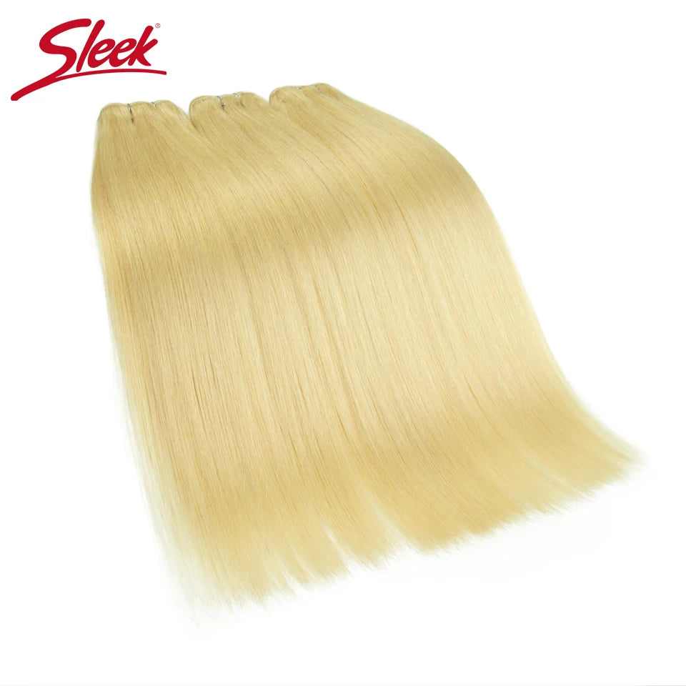 Sleek Peruvian Straight Human Hair Double Drawn Natural Human Hair Weave Bundles Natural Brown #27 #613 Remy Human Hair Bundle