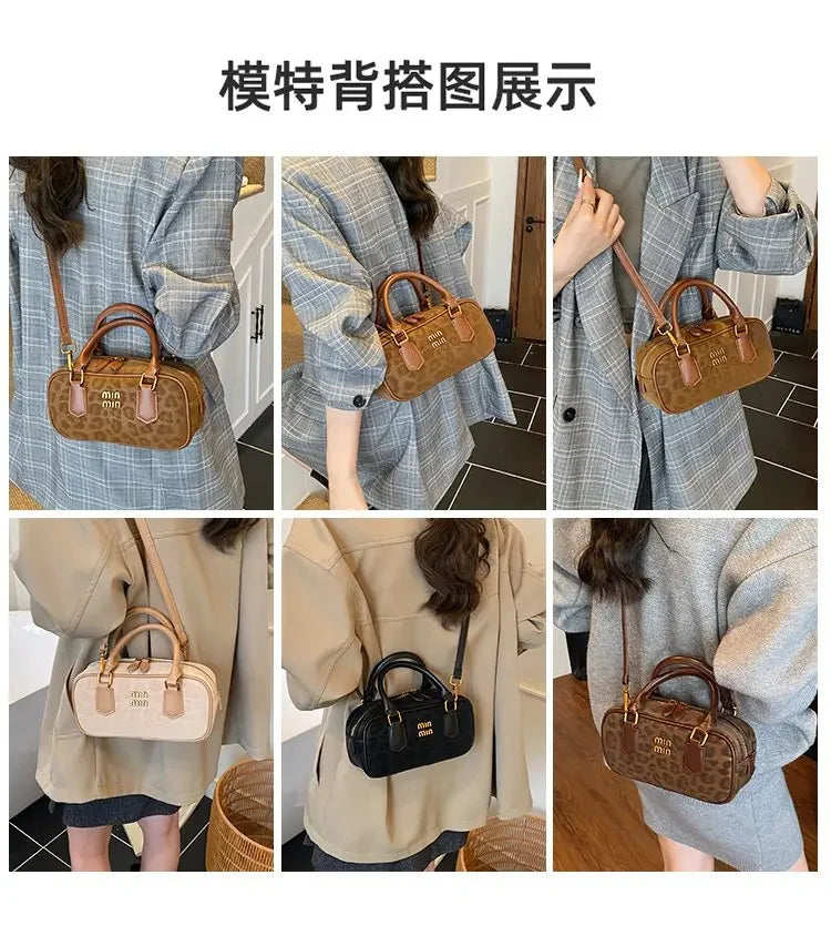 Original Square Leather Satchel Handbag Women Designer Tote Shoulder Crossbody Purse Luxury Diaper Bag