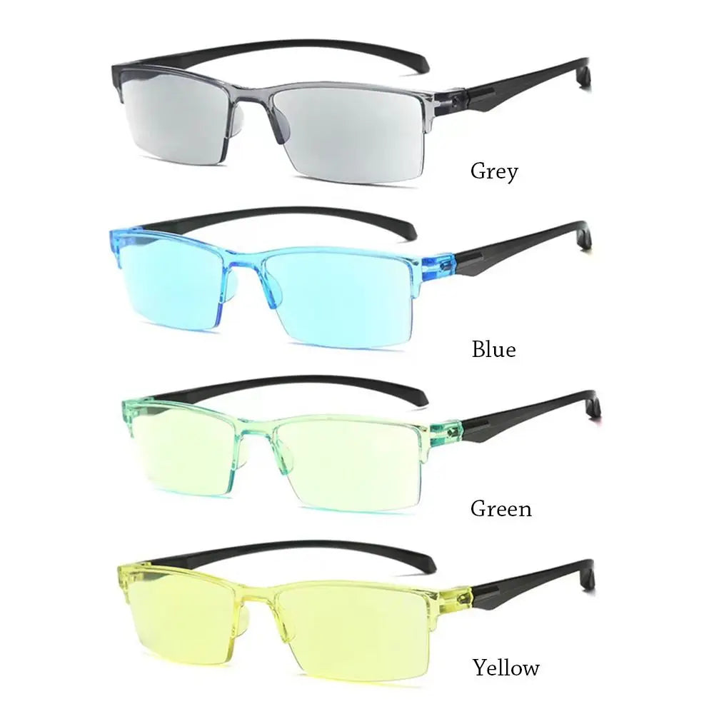 New Anti Blue Ray Reading Glasses Smart Automatic Zoom Presbyopia Eyeglass Autofocus Power +1.0~ +7.0 Half-Rim Computer Eyewear