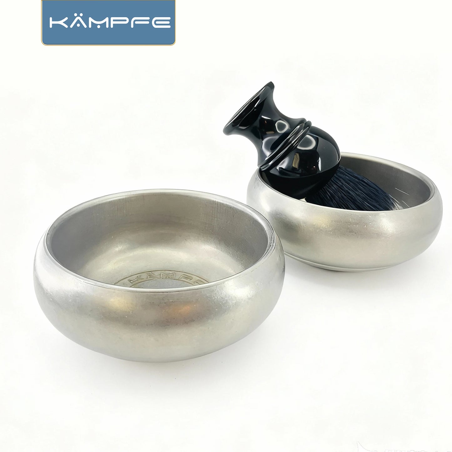 Kampfe  Stainless Steel  Shaving Bowl, Essential Grooming Tools for Barbershop & Home Use  Compact and easy to carry