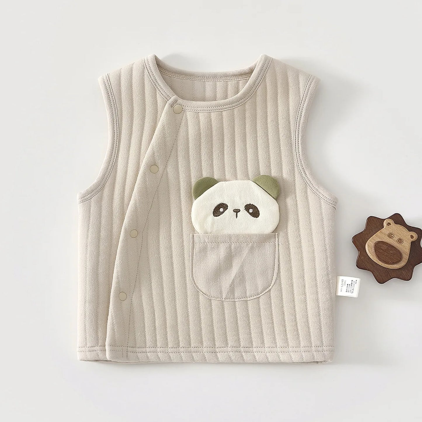 Baby Vest Autumn and Winter Warm and Thick Clothes Baby Vest Sleeveless Jacket for Children Aged 0-3