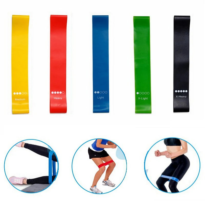 TPE Resistance Bands Fitness Set 5pcs Rubber Loop Band Strength Training Workout Expander Yoga Gym Equipment Elastic Rubber Loop
