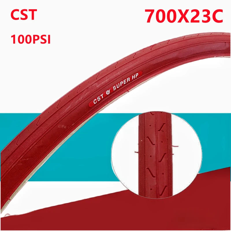 Colorful 700x23C For Road Bike Fixie Bike Bicycle Tires CST Kenda Track Bike Tire  Wire Tire For Fixed Gear Bike Pink Color