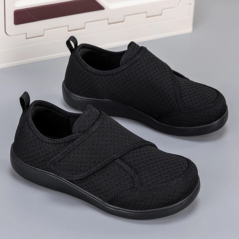 Men Women Open Shoes for Elderly Adjustable Diabetic Shoes Swollen Foot Fat Wide Hallux Valgus Bunion Orthopedics Thumb Eversion