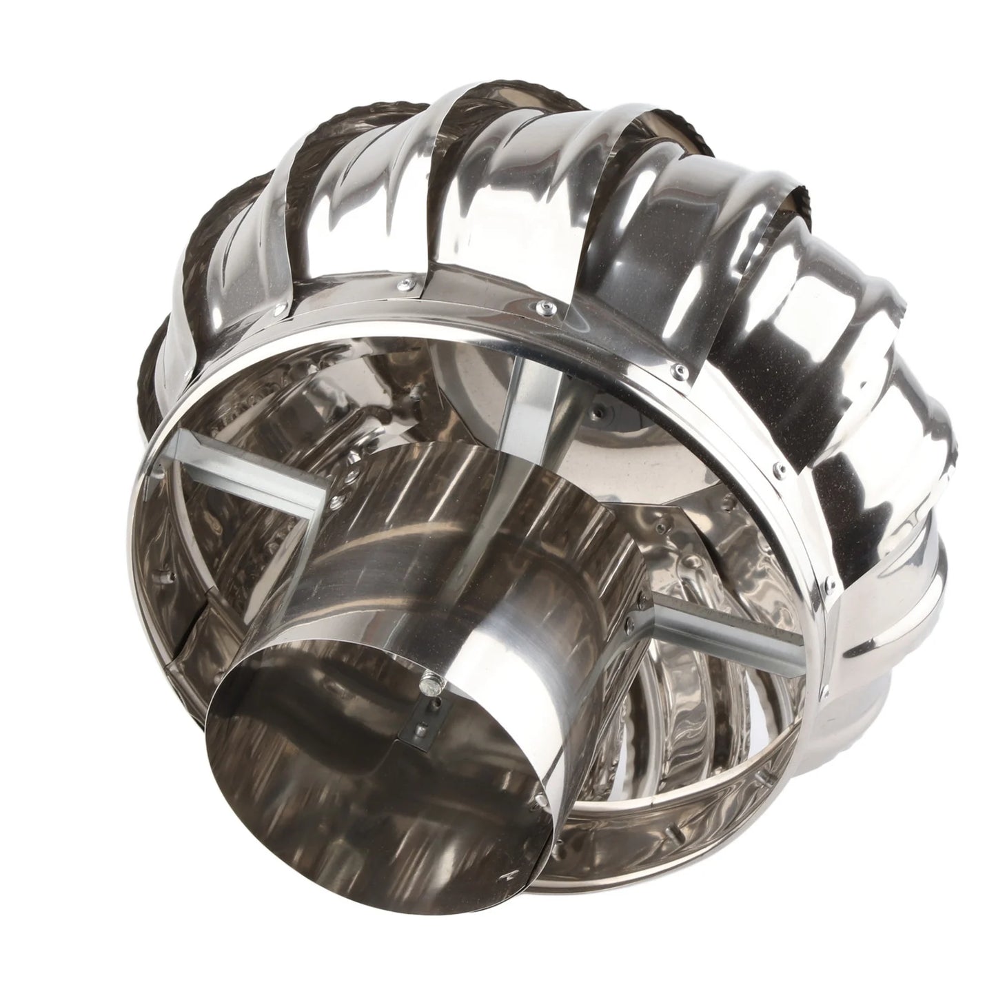 4.33in Stainless Steel Automatic Silent Roof Ventilator Roof Ventilating Fan Wind Turbines Air Vent Attic Ventilator