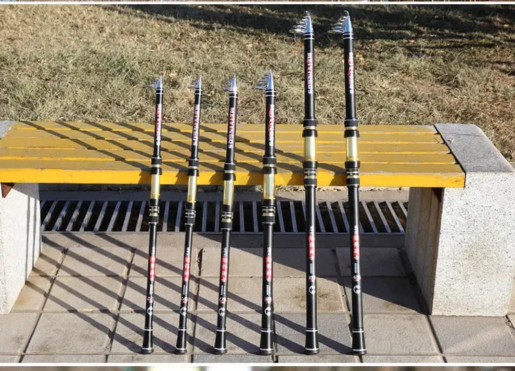 Telescopic Portable High-Quality Fishing Rod 2.1M,2.4M,2.7M,3.6M,3.9M,4.5M Travel Sea Boat Rock Fishing Rod Carp Fishing Gear
