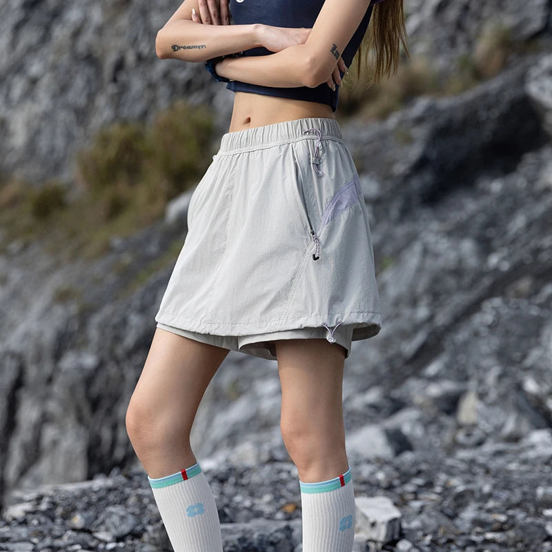 Outdoor Sport Skirts Shorts Women Summer Streetwear Hiking Lightweight Quick Dry Loose Casual Cargo Shorts Skirts